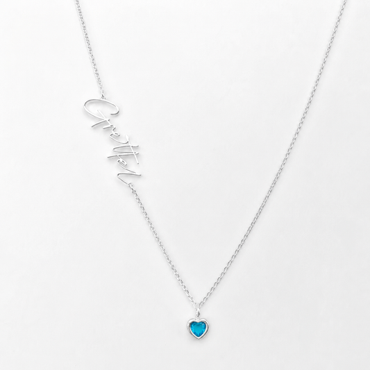 Side Note Treasure Drop Name Necklace