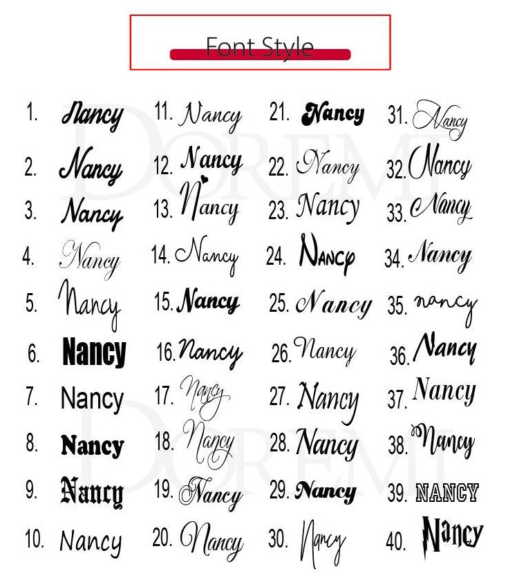 Custom Font Style List