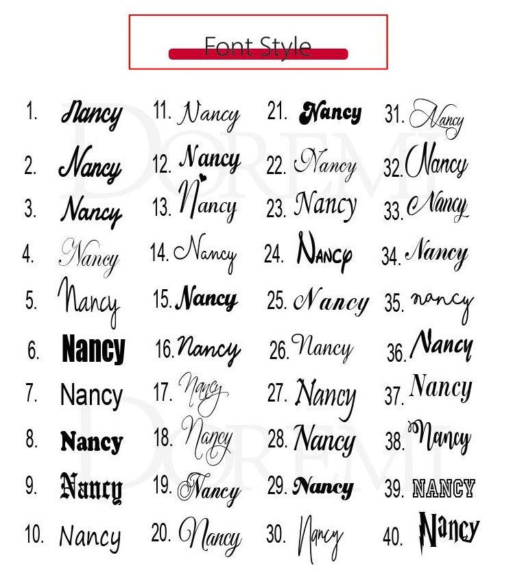 Custom Font Style List