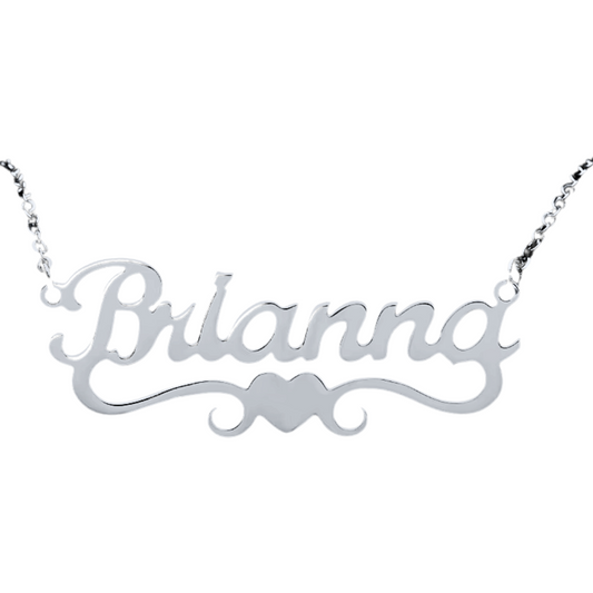 Simple Custom Name Heart Necklace