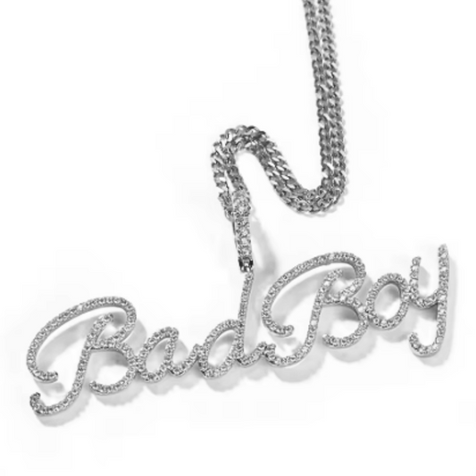 Detachable Crystal Custom Name Script Necklace