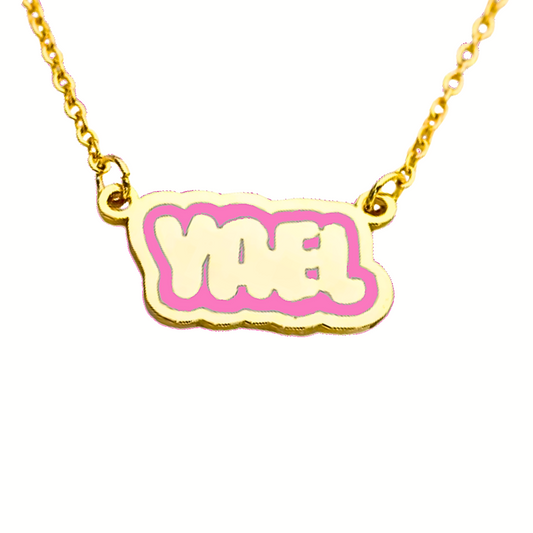 Custom Name Enamel Necklace