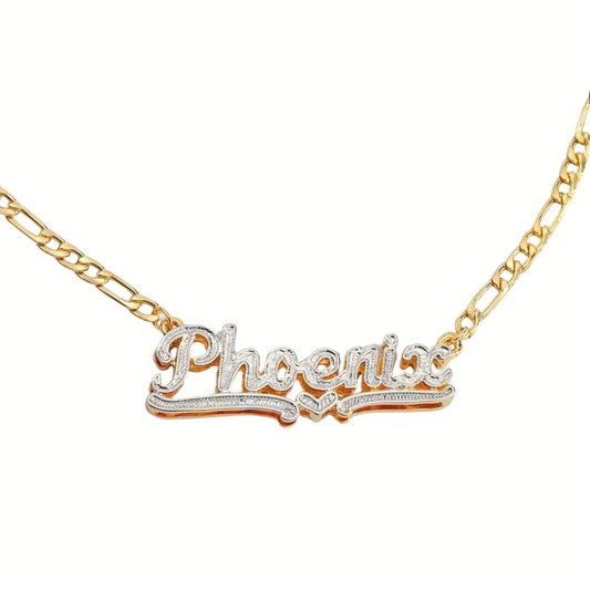 Placa de identificación de corazón chapada doble personalizada