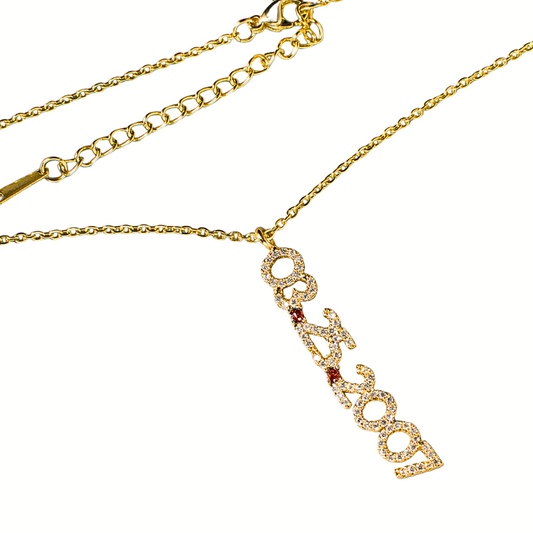 Custom Crystal Special Date & Birthstone Necklace