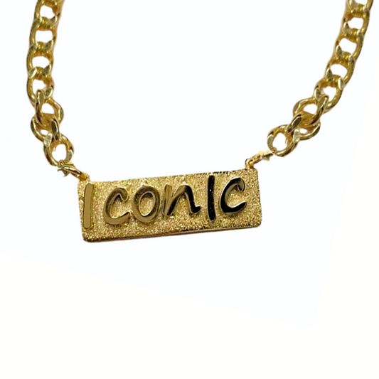 Custom Brushed Back Bar Name Necklace