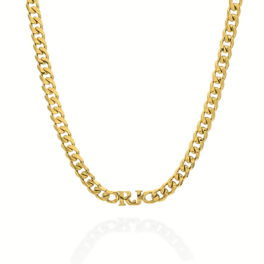Custom Initials Chunky Cuban Necklace