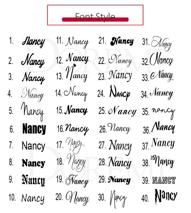 Custom Font Style List