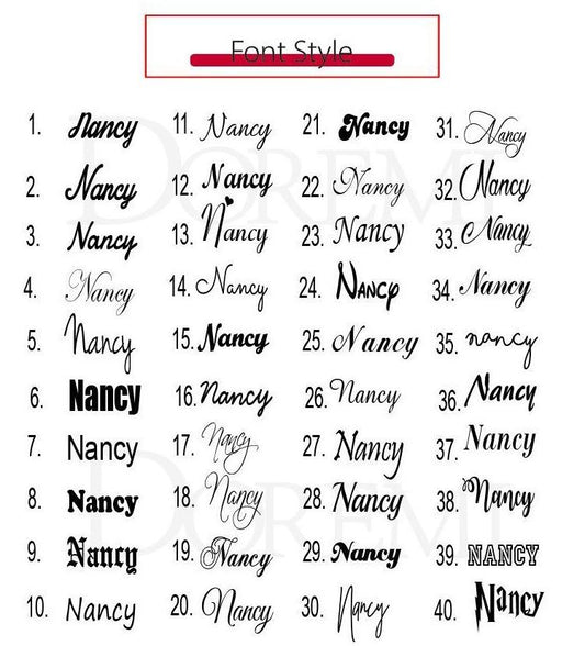 Custom Font Style List