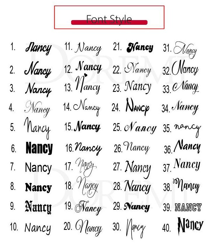 Custom Font Style List