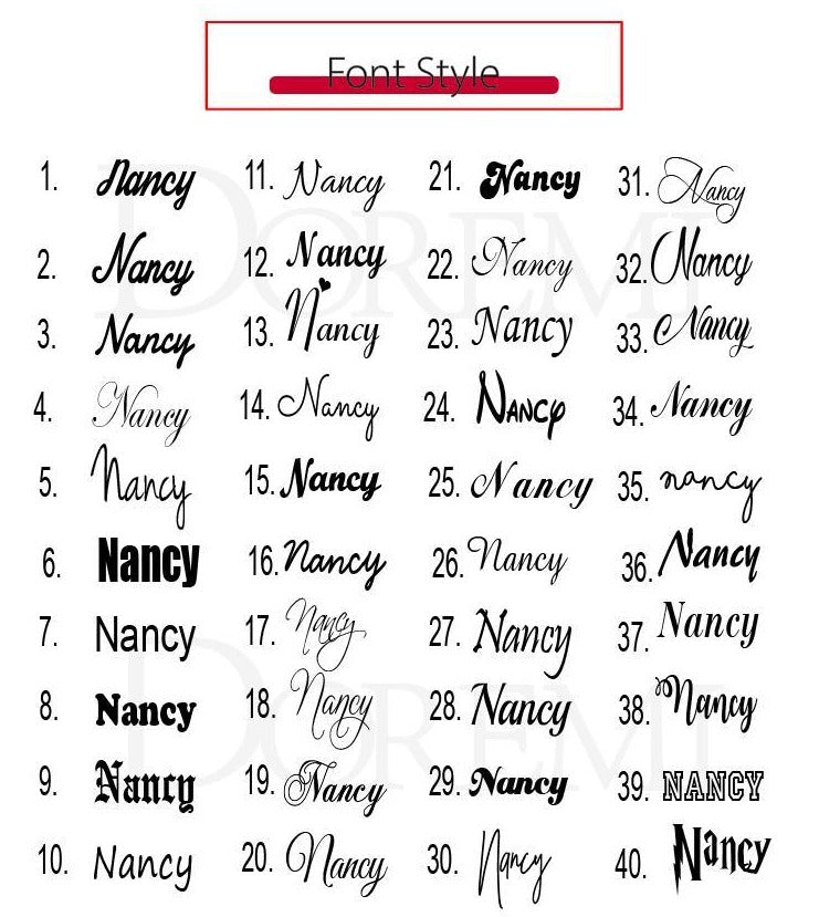 Custom Font Style List