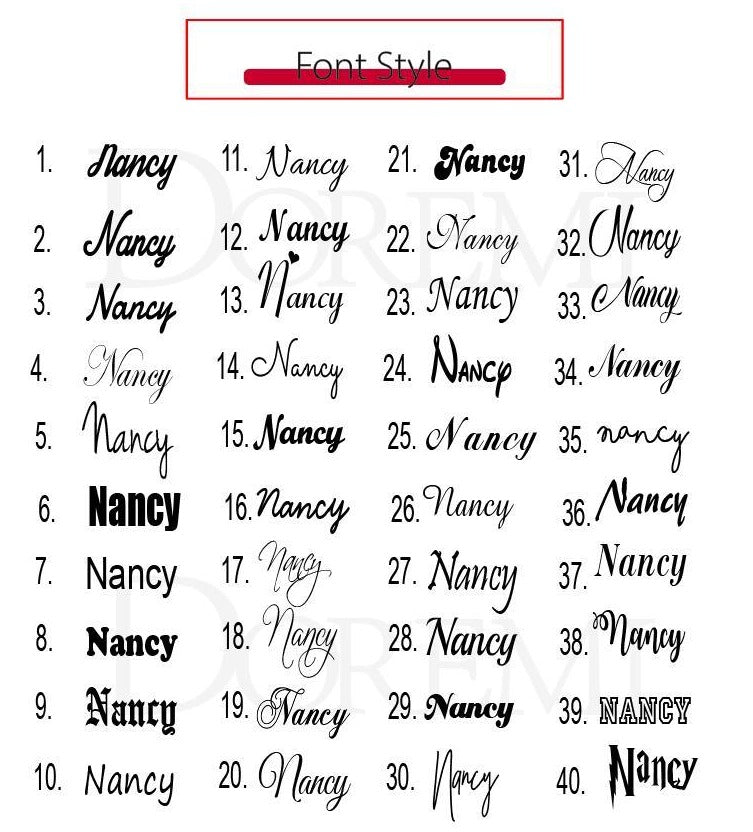 Custom Font List Style