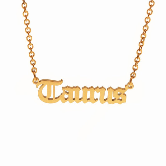 Simple Zodiac Sign Necklace - Queendom Treasurez