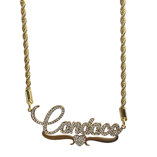 Candace Crystal Name Necklace