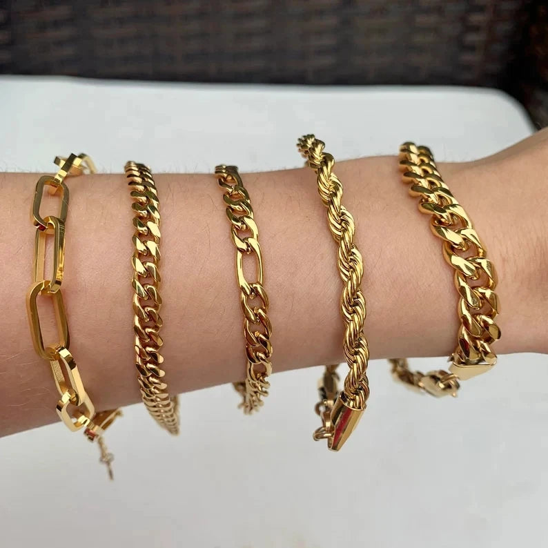 18k 5mm Rope Chain Bracelet