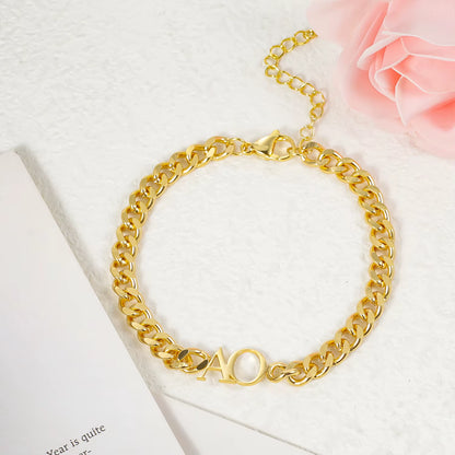 Custom Initials Chunky Cuban Bracelet/Anklet