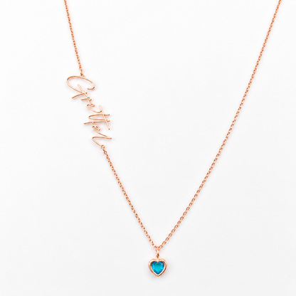 Side Note Treasure Drop Name Necklace