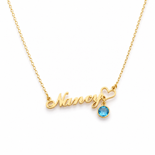 Treasure Drop Sweetheart Name Necklace