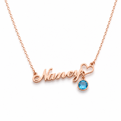 Treasure Drop Sweetheart Name Necklace