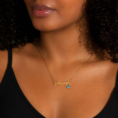 Treasure Drop Sweetheart Name Necklace
