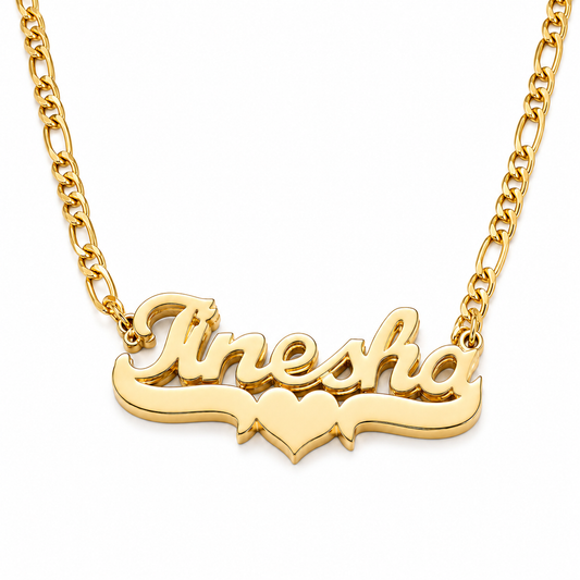 Classic Sweetheart Double Plated Name Necklace