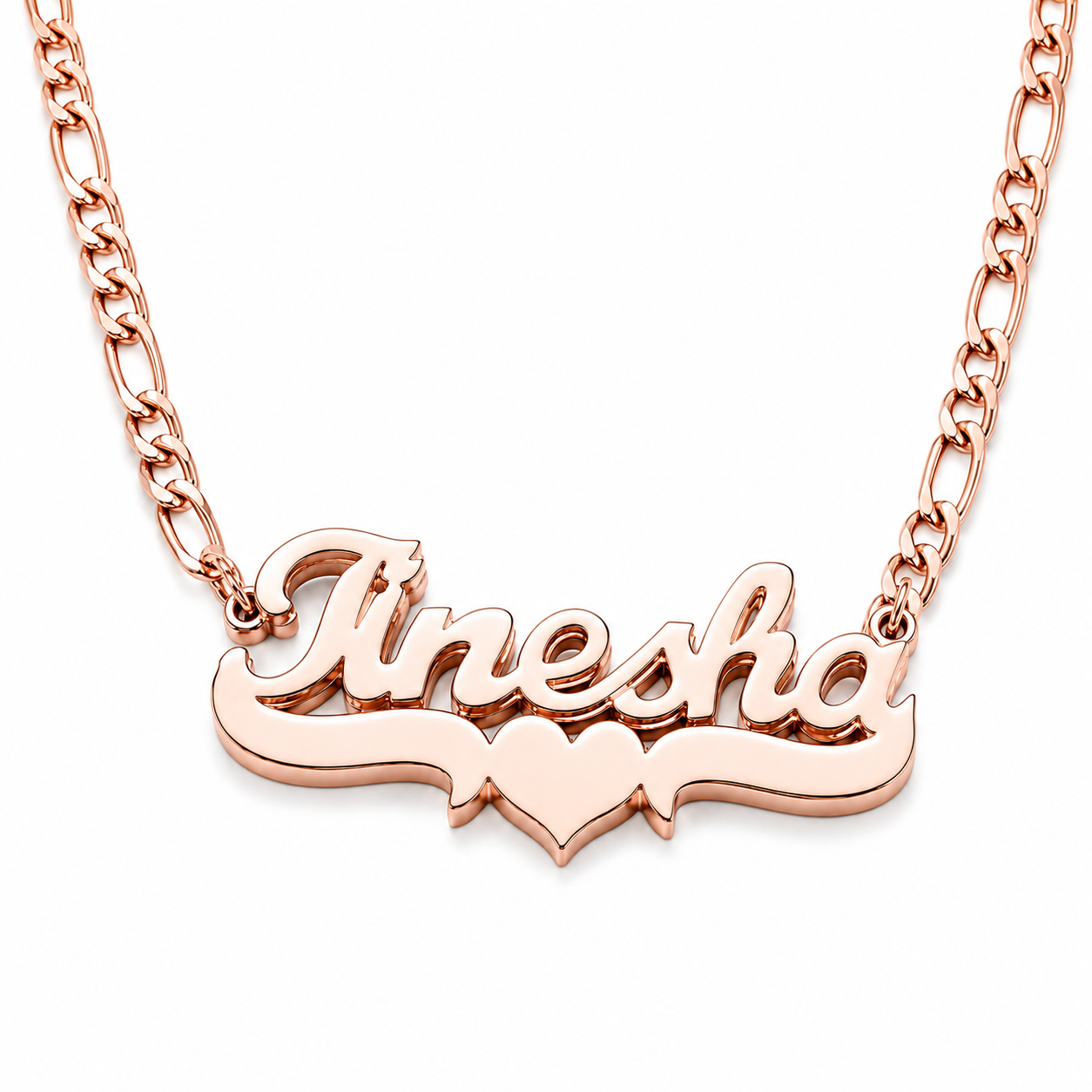 Classic Sweetheart Double Plated Name Necklace