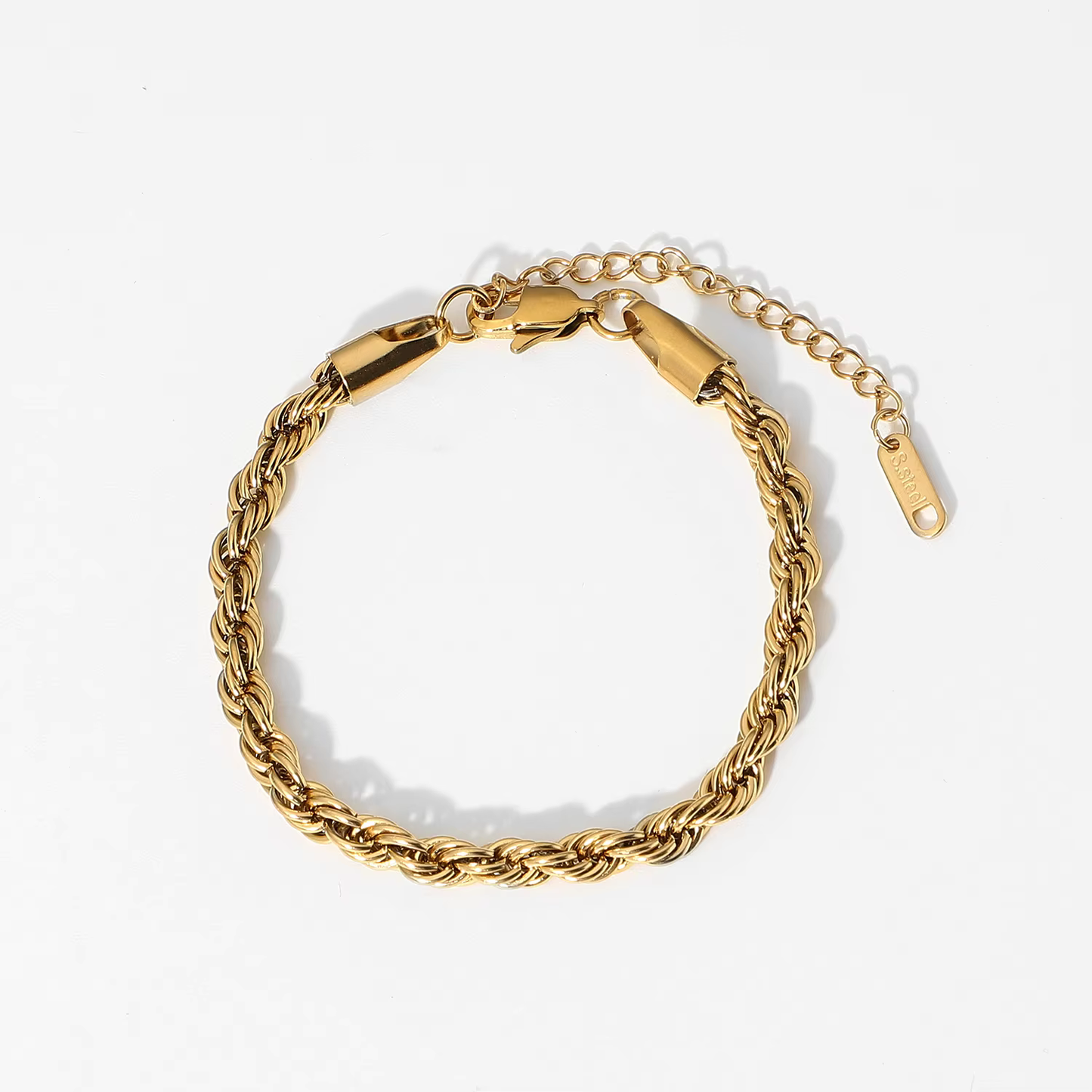 18k 5mm Rope Chain Bracelet