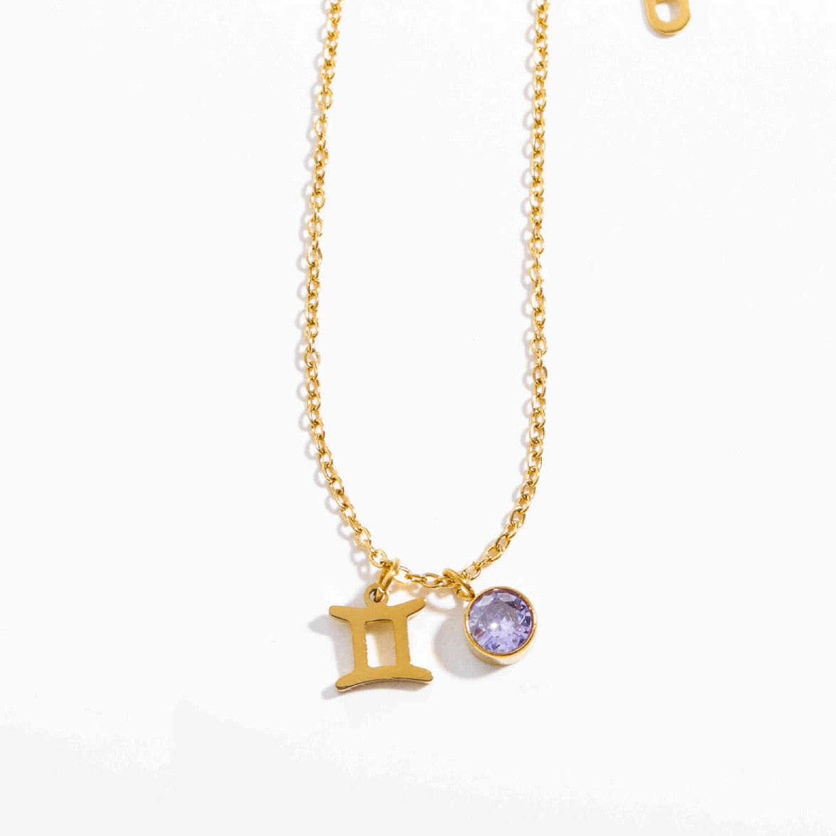 Zodiac Birthstone Necklace - Queendom Treasurez 