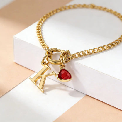 Treasure Drop Initial Bracelet