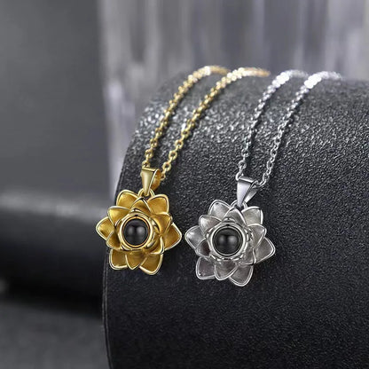 Flower Photo Projection Necklace