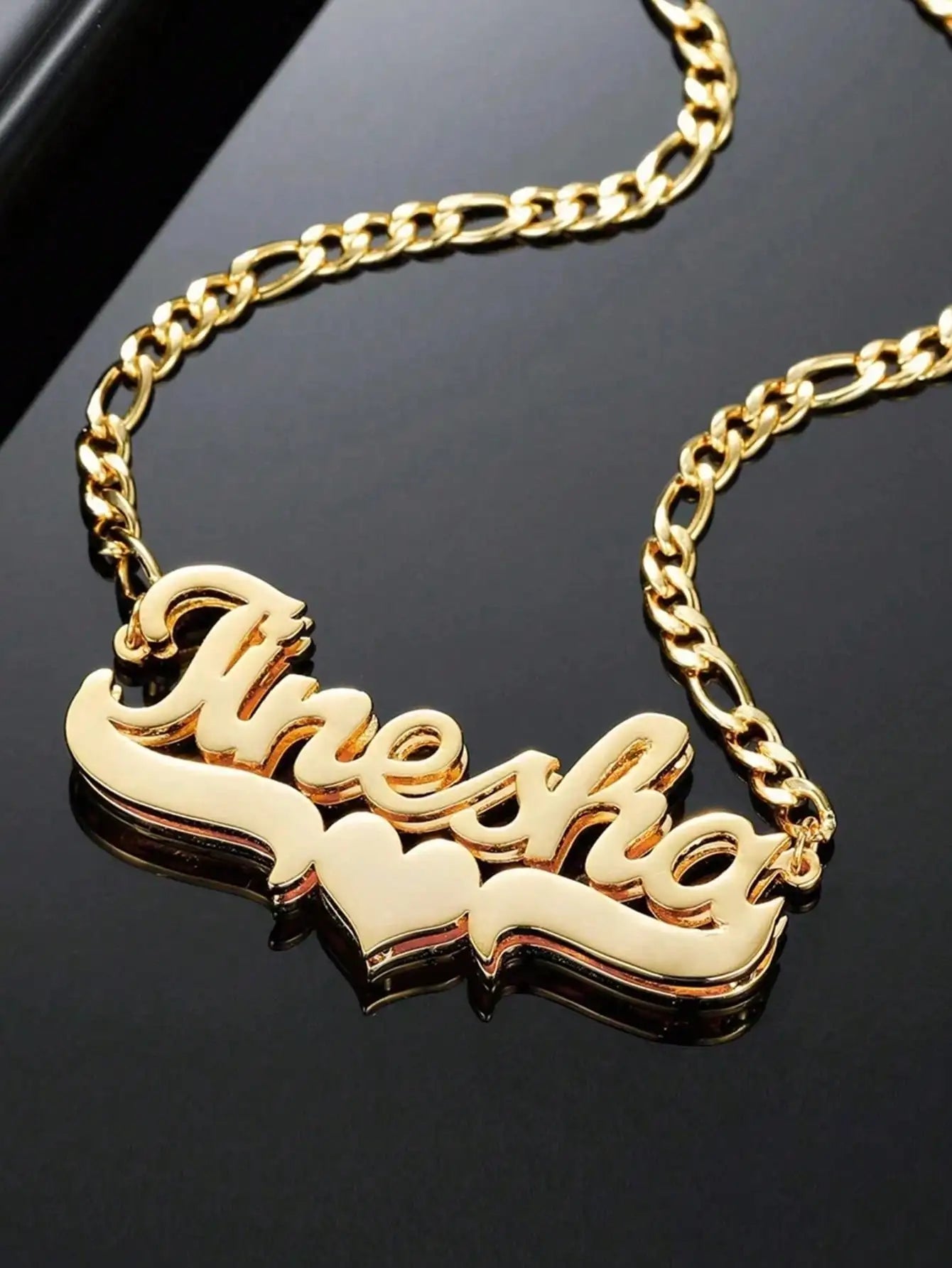 Classic Sweetheart Double Plated Name Necklace