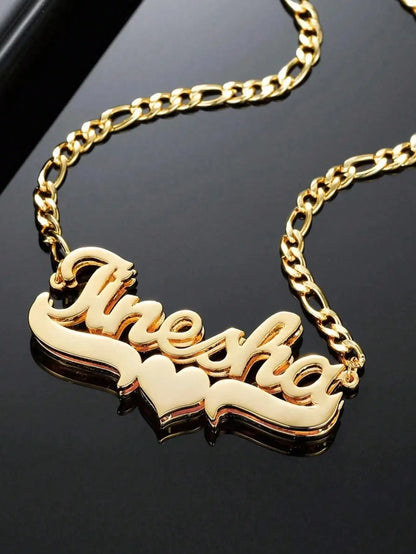 Classic Sweetheart Double Plated Name Necklace