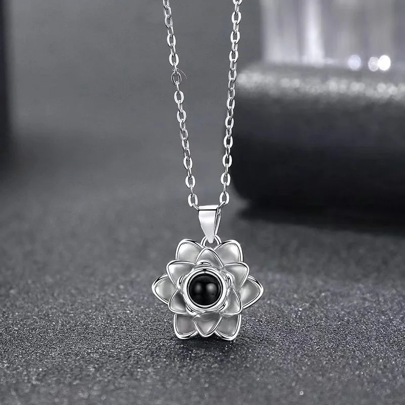 Flower Photo Projection Necklace