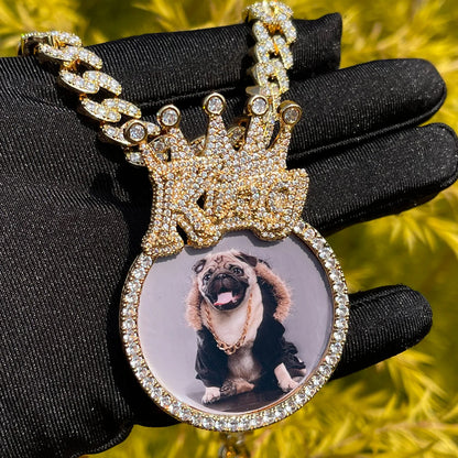 Men's King Custom Photo Necklace