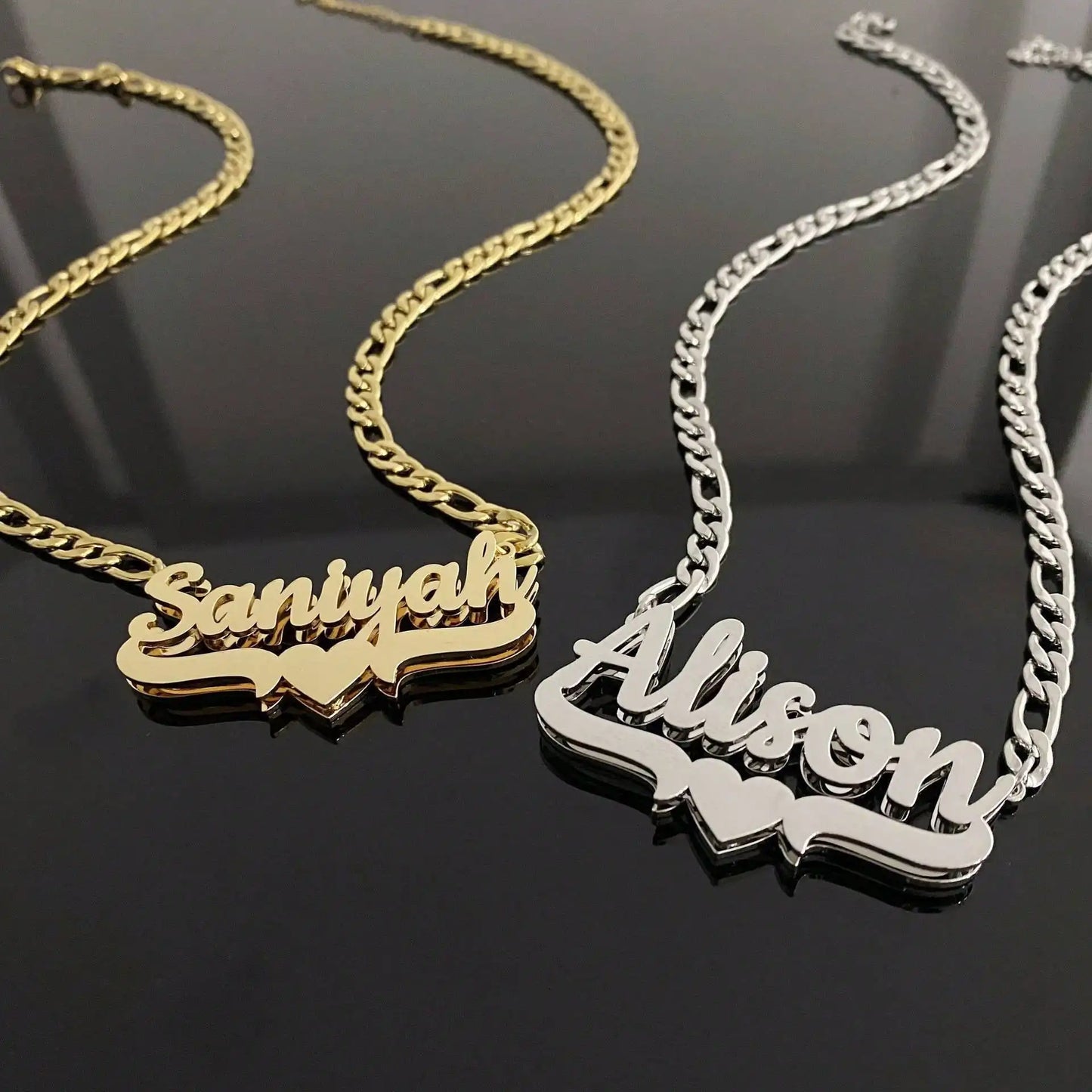 Classic Sweetheart Double Plated Name Necklace