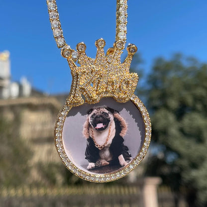 Men's King Custom Photo Necklace