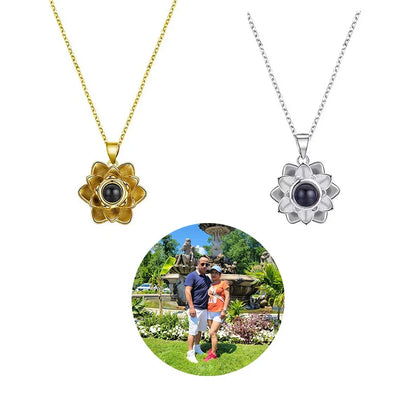 Flower Photo Projection Necklace