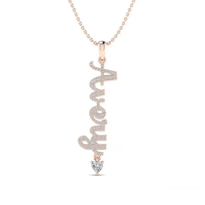 The Signature Heartline Moissanite Name Necklace