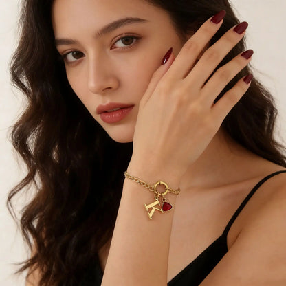 Treasure Drop Initial Bracelet