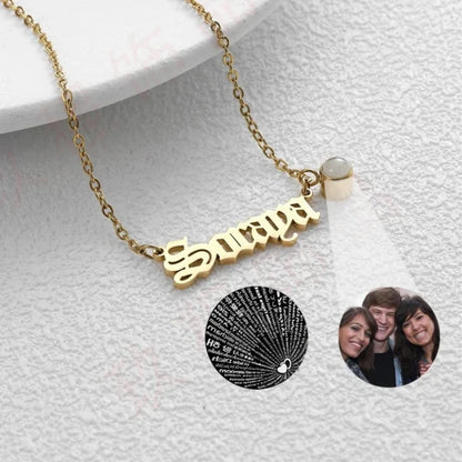 Custom Name Photo Projection Necklace