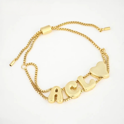 Puff Threaded Name Bracelet