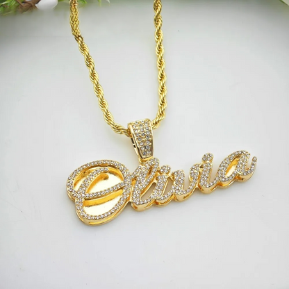 Halo Script Name Necklace
