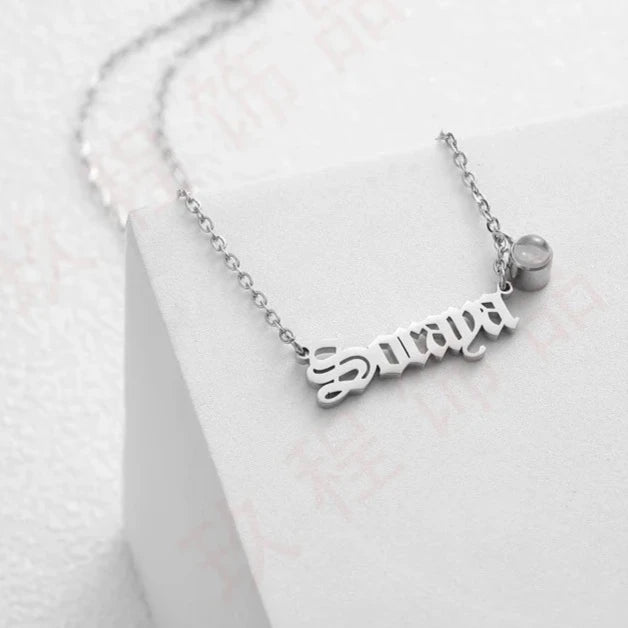 Custom Name Photo Projection Necklace