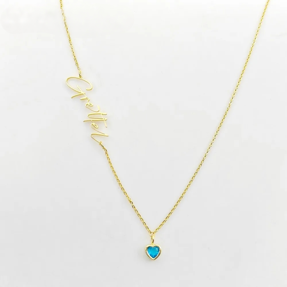Side Note Treasure Drop Name Necklace