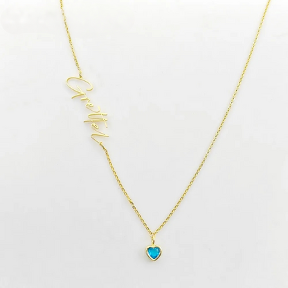 Side Note Treasure Drop Name Necklace