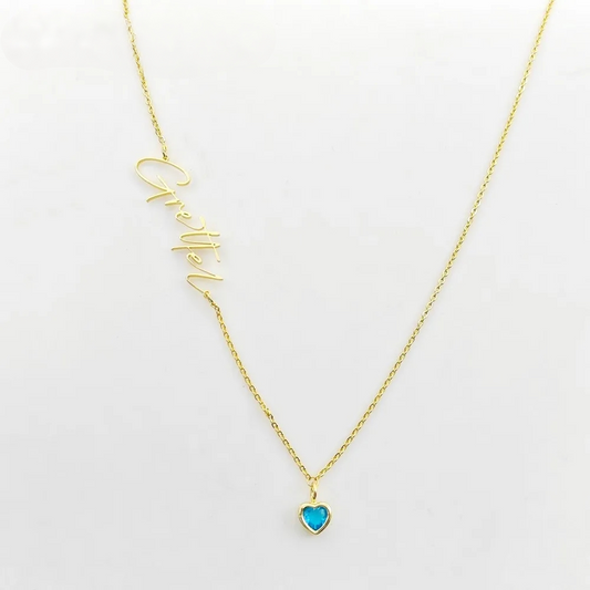 Side Note Treasure Drop Name Necklace