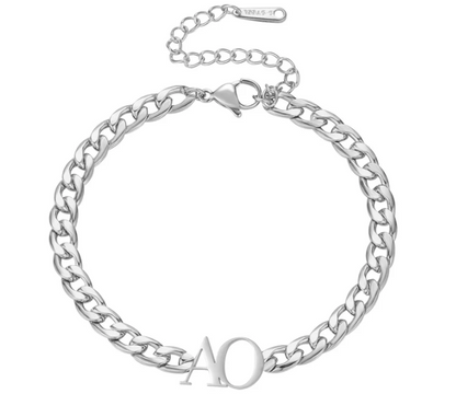 Custom Initials Chunky Necklace & Bracelet Bundle