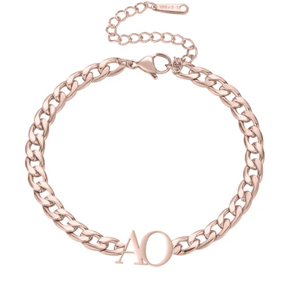 Custom Initials Chunky Necklace & Bracelet Bundle