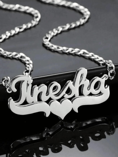 Classic Sweetheart Double Plated Name Necklace