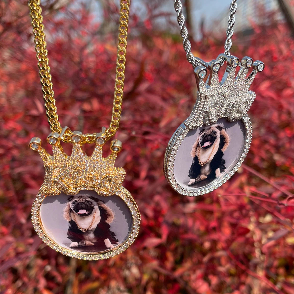 Men's King Custom Photo Necklace