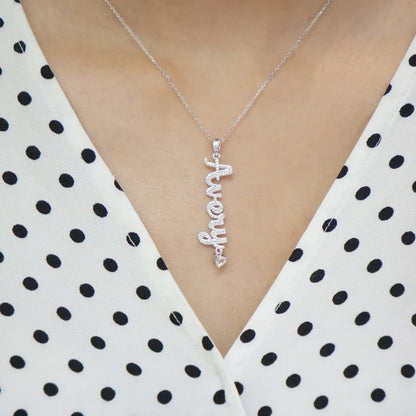 The Signature Heartline Moissanite Name Necklace